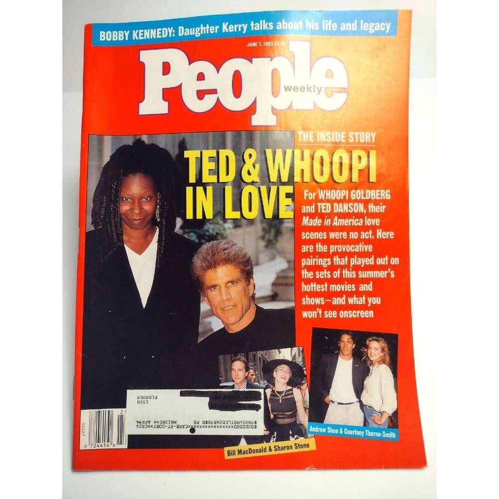 People Magazine Ted Danson & Whoopi Goldberg In Love June 1993 Bobby Kennedy